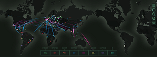 Kaspersky cyber threat real-time map