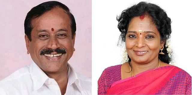 Tamil Nadu BJP leaders H Raja and Tamilisai Soundararajan