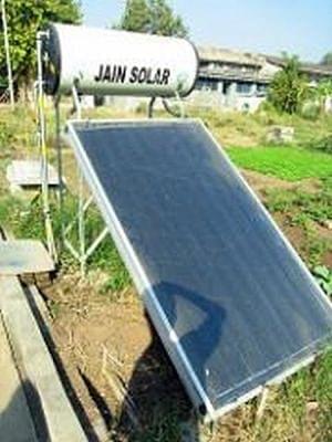 Solar HWHs are compact fixtures which are typically placed on rooftops so that gravity easily feeds hot water down into the home’s plumbing. (Photo Courtesy: Ajay Tallam)&nbsp;