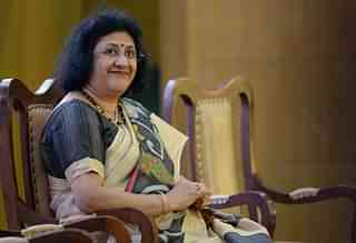 State Bank of India chairperson  Arundhati Bhattacharya at a press conference in Mumbai. (INDRANIL MUKHERJEE/AFP/GettyImages)