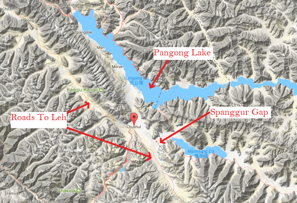 Location of Spanggur Gap. (Source: elevationmap.net)