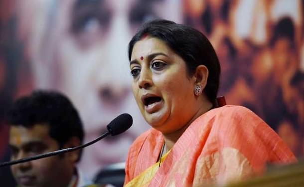 Union minister for Women and Child Development Smriti Irani