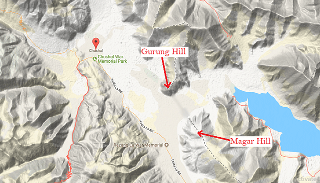 Location of Gurung Hill and Magar Hill. (Source: elevationmap.net)