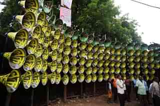 Loudspeakers in Allahabad (SANJAY KANOJIA/AFP/Getty Images)