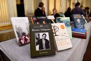 Books of British writer Kazuo Ishiguro on display at the Swedish Academy in Stockholm. (JONATHAN NACKSTRAND/AFP/GettyImages)&nbsp;