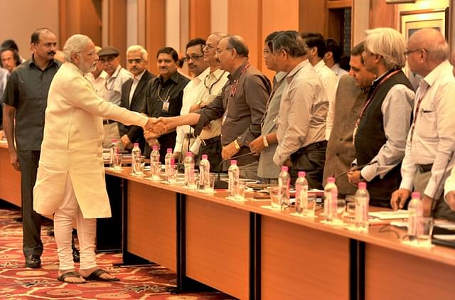 PM Modi’s meeting with aSecretaries of the Government of India. 
(narendramodi.in)