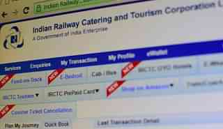 IRCTC train ticket booking website.