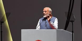 Prime Minister Narendra Modi delivers a speech in Gandhinagar. (PRAKASH SINGH/AFP/Getty Images) 