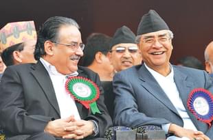 CPN’s Pushpa Kamal Dahal and Nepali Congress President Sher Bahadur Deuba.