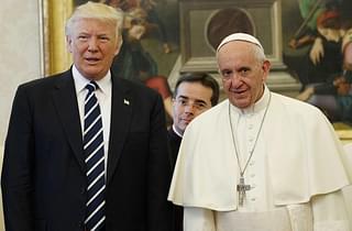  United States President Donald Trump (L) with Pope Francis