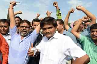 Hardik Patel at a rally during the Patidar agitation (SAM PANTHAKY/AFP/Getty Images)