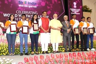 Prime Minister Narendra Modi during a Skill India event.