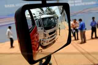 A newly launched Tata Motors World Truck on display in Mumbai. (PAL PILLAI/AFP/GettyImages)&nbsp;
