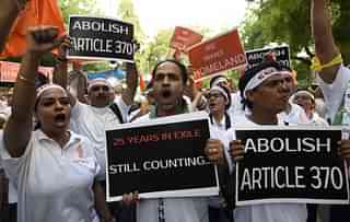 Kashmiri Pandits protesting (Vipin Kumar/Hindustan Times via Getty Images)