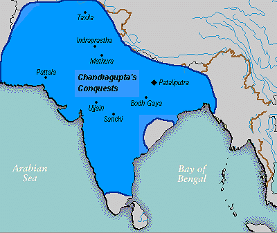 Chandragupta Maurya’s Empire according to Jain texts (Kulke, Hermann; Rothermund, Dietmar (2004), A History of India (4th ed.), <a href="https://en.wikipedia.org/wiki/London">London</a>: <a href="https://en.wikipedia.org/wiki/Routledge">Routledge</a>)