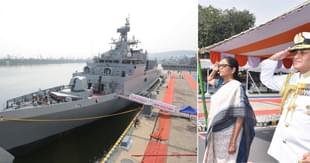 INS Kiltan being commissioned by the Defence Minister in Visakhapatnam. (@DefenceMinIndia/Twitter)