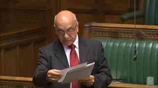 
Virendra Sharma speaking on Kashmir in  the House of Commons.

