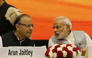  Prime Minister Narendra Modi with Finance Minister Arun Jaitley (Arvind Yadav/Hindustan Times via Getty Images)