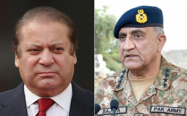 Pakistan Chief of Army Staff General Qamar Javed Bajwa and Nawaz
Sharif.