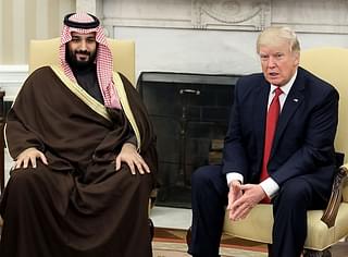 Deputy Crown Prince and Minister of Defense of the Kingdom of Saudi Arabia Mohammed bin Salman with US President Donald Trump. (Mark Wilson/Getty Images)
