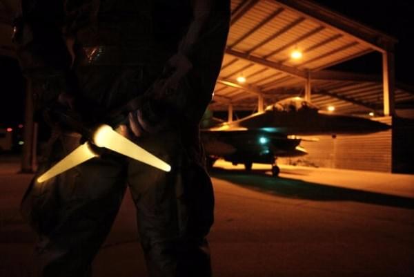 A US F16 fighter gets ready for takeoff. (Paula Bronstein/Getty Images)