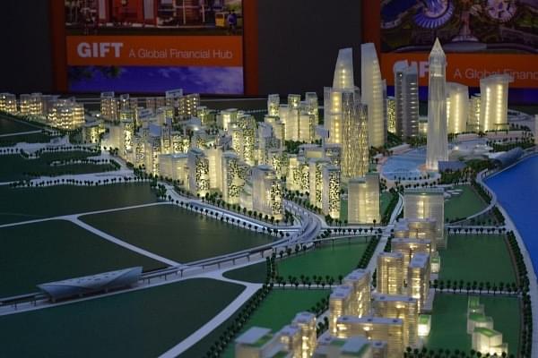 Artistic model of the plan for GIFT City