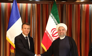 Emmanuel Macron and Hassan Rouhani (Ludovic Marin / AFP via Getty Images)