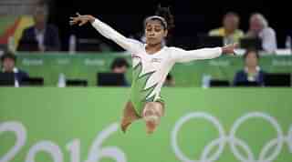 Dipa Karmakar in action during the Rio Olympics 2016. (Indian Express/Wikimedia Commons)