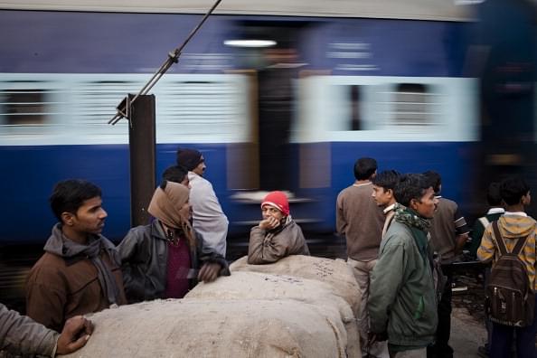 Migrant workers at the Nizamuddin Railway Station in New Delhi - representative image (Daniel Berehulak/GettyImages)