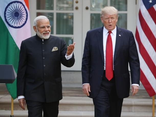 US President Donald Trump and Prime Minister Narendra Modi in Washington. (Mark Wilson/GettyImages) 