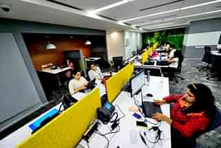 Women working in an office of Microsoft in Gurgaon, India. (Priyanka Parashar/Mint via GettyImages)&nbsp;