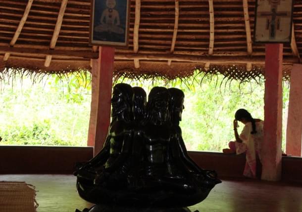 Jesus sitting in the lotus position like a yogi