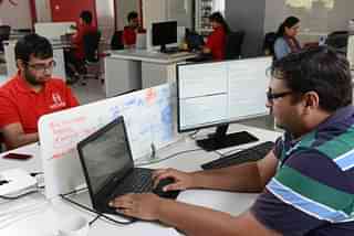 Employees at an IT startup in Bengaluru (Hemant Mishra/Mint via Getty Images)