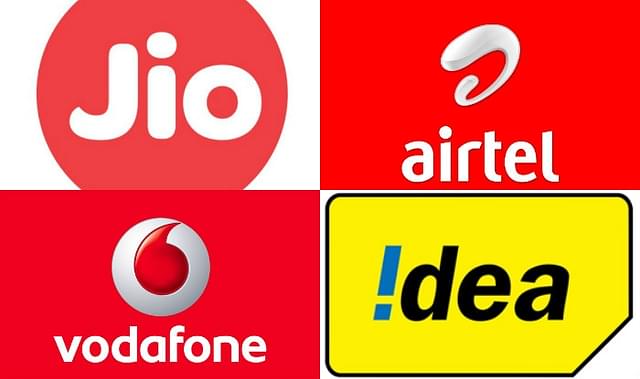 Jio, Airtel, Vodafone and Idea (Representative image)