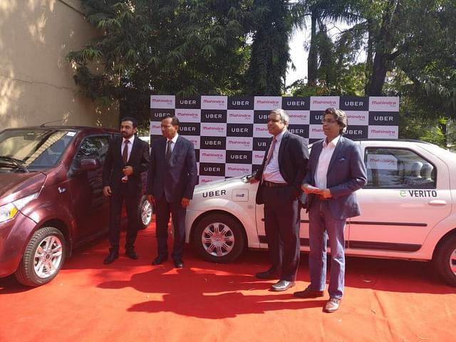 Uber and Mahindra announce partnership for Electric Cars in India. (Mahesh Babu via Twitter)