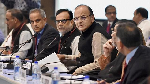 Finance Minister Arun Jaitley at an earlier GST Council meeting. (GettyImages)