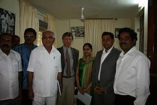 The team with the then chief minister B S Yeddyurappa