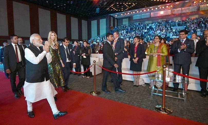 Prime Minister Narendra Modi with Ivanka Trump at the opening of the Global Entrepreneurship Summit in Hyderabad. (narendramodi.in)