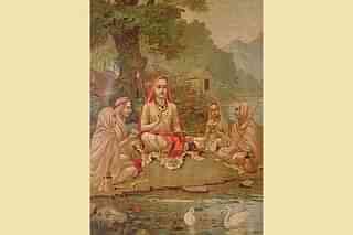  Adi Shankara with disciples/Wikimedia Commons