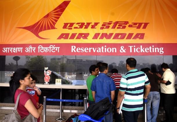 Reservation and ticketing counter of Air India (Kalpak Pathak/Hindustan Times via Getty Images)