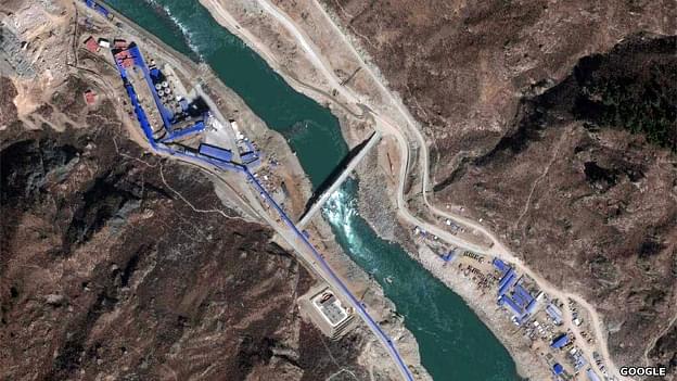 China’s  Zangmu dam on the Yarlung Zangbo/Brahmaputra River. (Google)