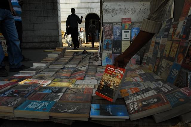Mein Kampf displayed at a book stall. (Pradeep Gaur/Mint via GettyImages)