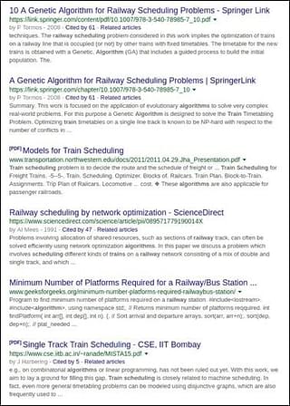 Scheduling algorithms ... web search results