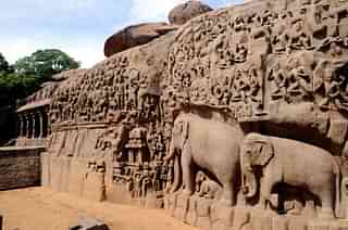 Mahabalipuram rock carvings. (Wikimedia)