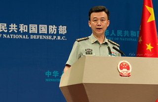 Colonel Wu Qian, spokesperson for the Ministry of National Defense of China. 