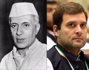 Jawaharlal Nehru and Rahul Gandhi: the dynastic legacy continues.