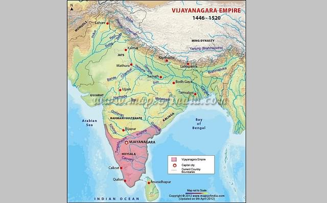 Vijayanagara Empire under Krishnadevaraya (www.mapsofindia.com)&nbsp;