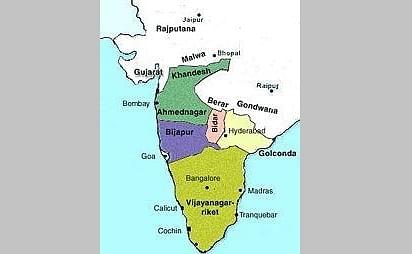 Deccan Sultanates (www. newworldencyclopedia.org)