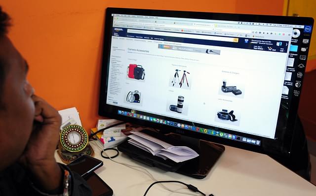 A customer accessing e-commerce company Amazon’s website on 15 September 2015. (Indranil Bhoumik/Mint via Getty Images)
