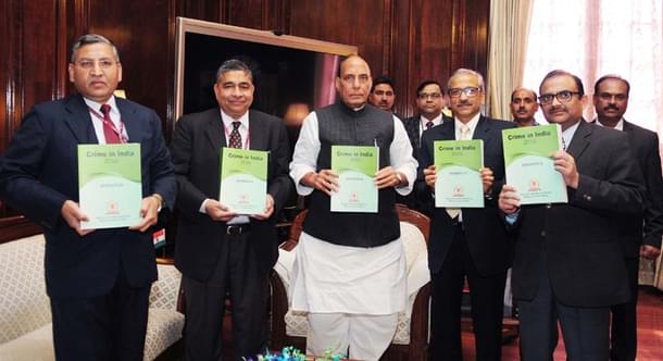 Home Minister Rajnath Singh releasing the NCRB statistics (Press Information Bureau)  